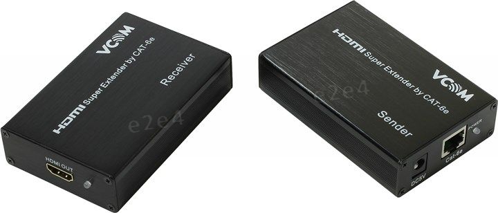 Удлинитель HDMI VCOM DD471 1920x1080 по витой паре до 60м 8475₽