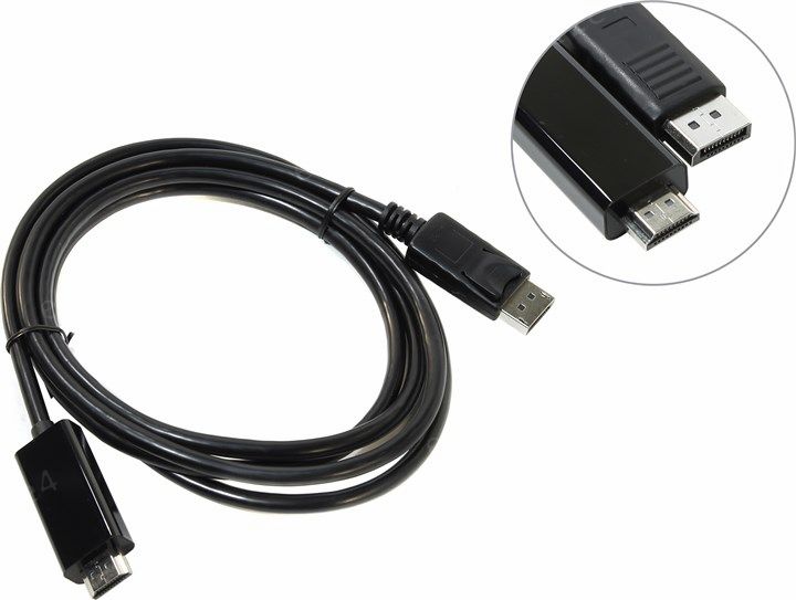 Кабель DisplayPort(M)->HDMI(M) Telecom, 1.8m (TA494) - фото 1