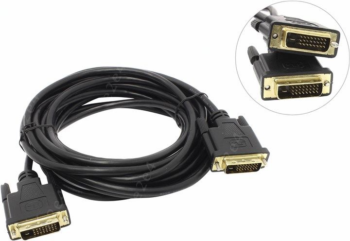 

Кабель DVI(M)-DVI(M) Dual Link, 5 м, черный