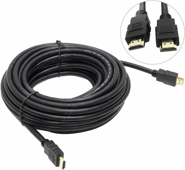 

Кабель HDMI(19M)-HDMI(19M) v1.4, 10 м, черный