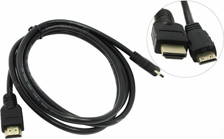 

Кабель miniHDMI BaseLevel, 1.8m (BL-HDMI-mini-1.8), Черный