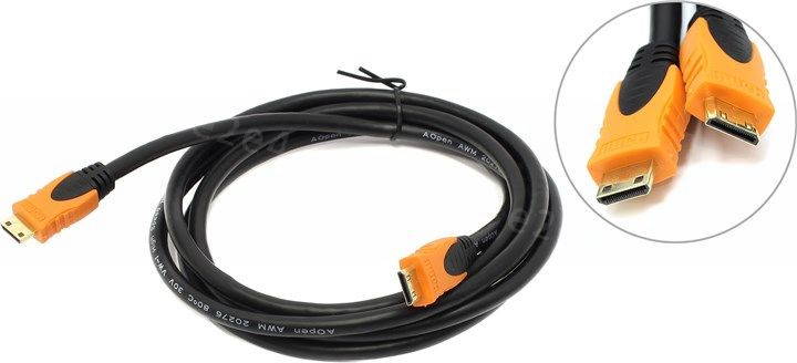 

Кабель miniHDMI-miniHDMI v1.4, 1.8m, Черный
