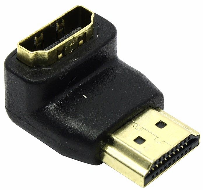 

Переходник HDMI(19M)-HDMI(19F) угловой, черный 5bites (HA1005)