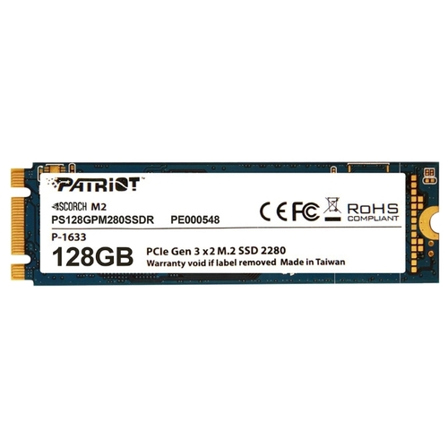 SSD накопитель Patriot 128Gb M.2 (PS128GPM280SSDR)