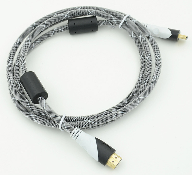 

Кабель HDMI(19M)-HDMI(19M) v1.4, 1.8 м, черный/белый Behpex