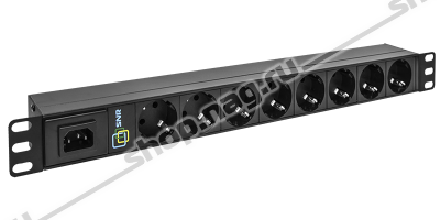 Блок розеток (PDU) SNR SNR-PDU-08S-W2, 1U, кол-во розеток:8 (8xЕвро), черный