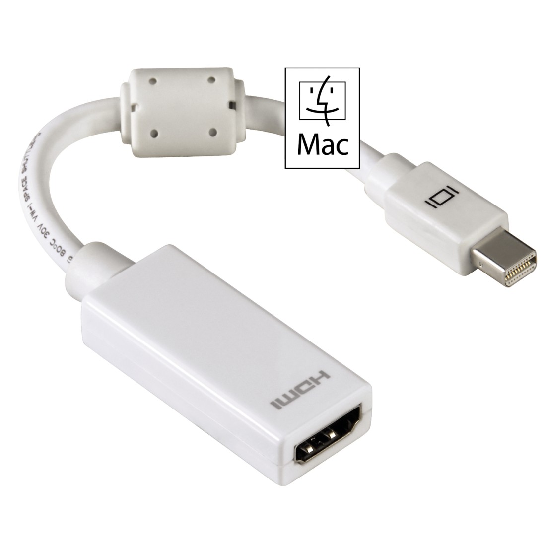 Переходник (адаптер) HDMI(19F)-Mini DisplayPort(M), белый Hama - фото 1