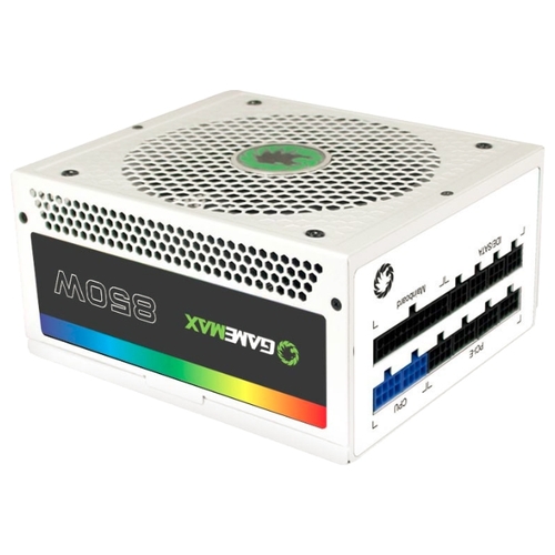 

Блок питания 850W ATX GameMax RGB-850 White, 140 мм 80 Plus Gold (GM-850RGB), Белый, RGB-850