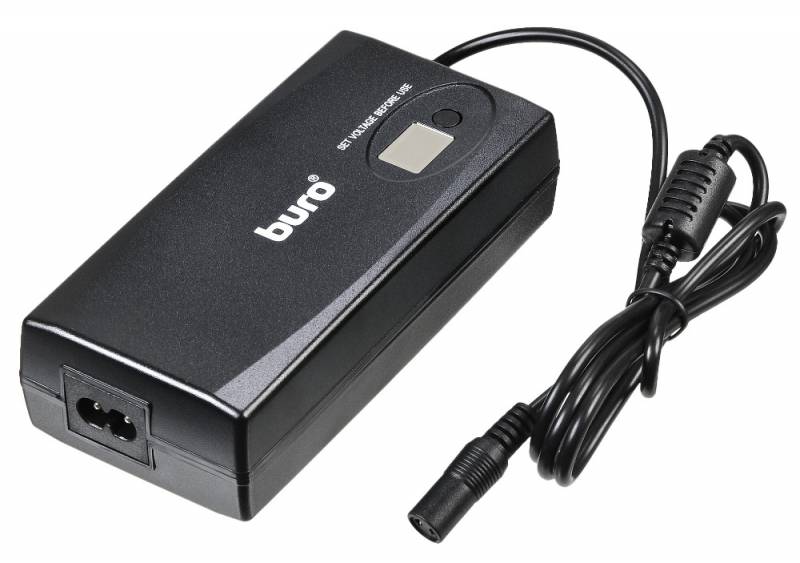 

Адаптер питания BURO BUM-1245M90 90W, 12V-24V, USB 1A, черный (11-коннекторов), BUM-1245M90