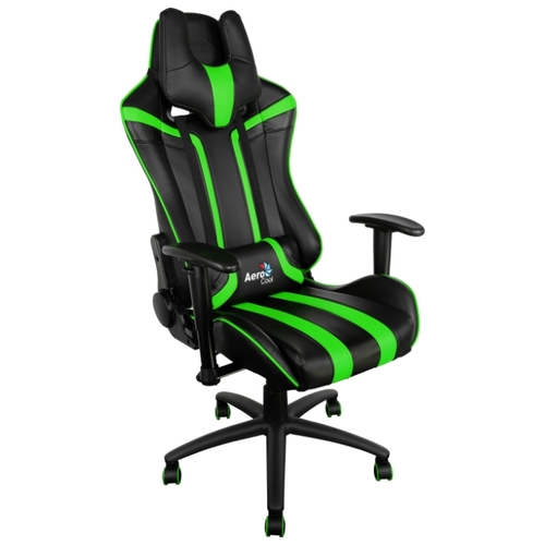 

Кресло игровое AeroCool AC120 AIR черный/зеленый (4713105968347), AC120 AIR