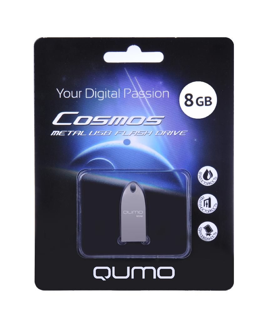 

Флешка 8Gb USB 2.0 QUMO Cosmos COSMOS, серебристый (QM8GUD-Cos), COSMOS