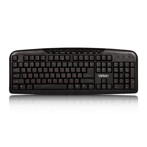 

Клавиатура проводная Velton K102M, мембранная, USB, черный (VLT-KB102UBl), K102M