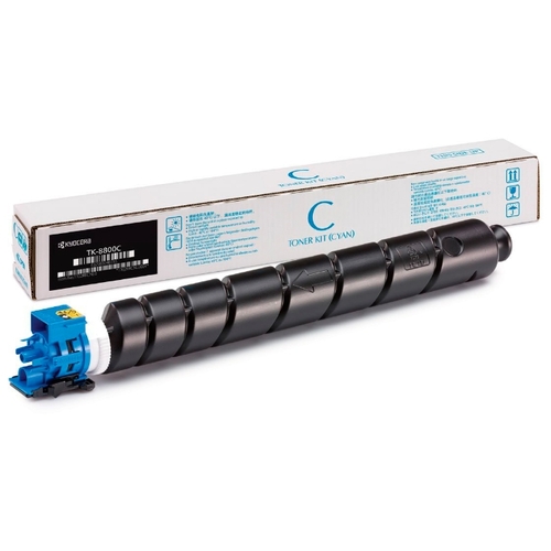 

Картридж лазерный Kyocera TK-8800C/1T02RRANL0/1T02RRCNL1, голубой, 20000 страниц, оригинальный для Kyocera P8060cdn, TK-8800C