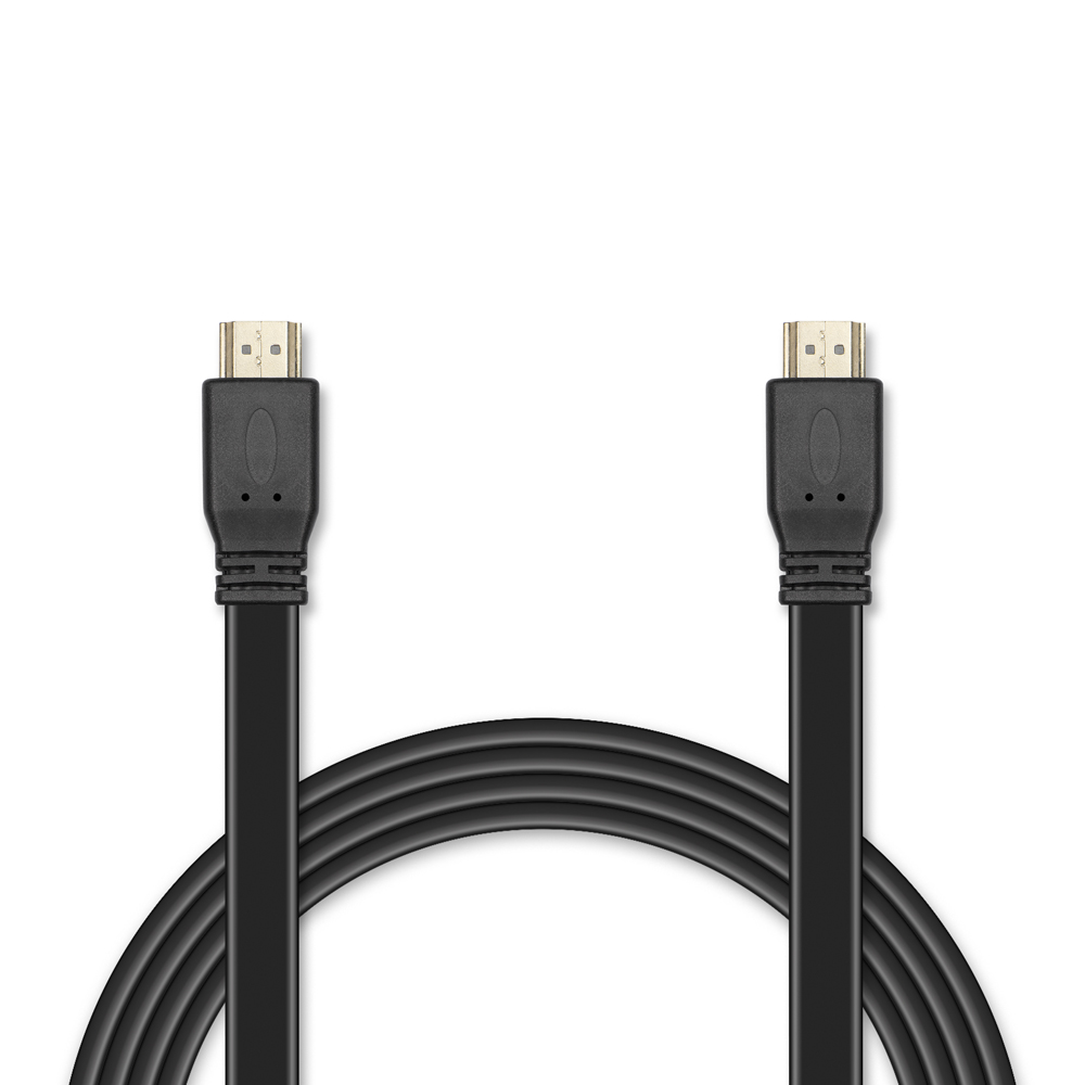 

Кабель HDMI(19M)-HDMI(19M) v2.0 4K, плоский, экранированный, 2 м, черный Jet.A (JA-HD10 2m)