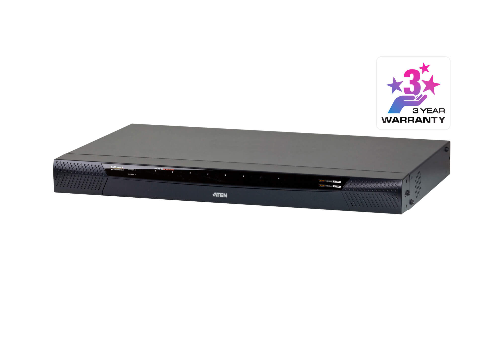 Переключатель ATEN KN1108VA-AX-G, 1/8port KVM over the NET w/VM/Audio/RP