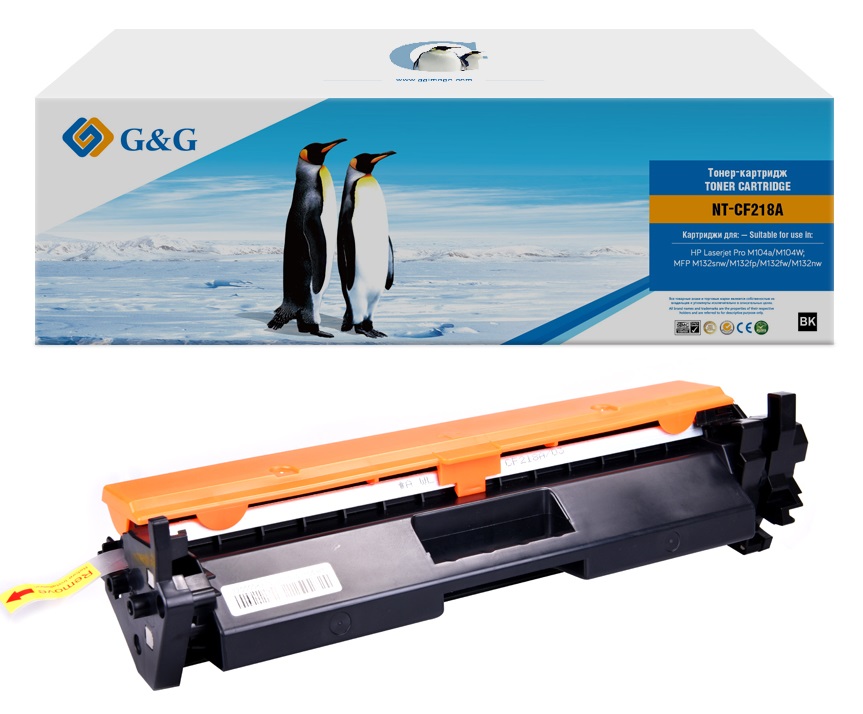 

Картридж лазерный G&G NT-CF218A (18A/CF218A), черный, 1400 страниц, совместимый, для LJP M104a/w MFP M132nw/fw/fp/snw, с чипом