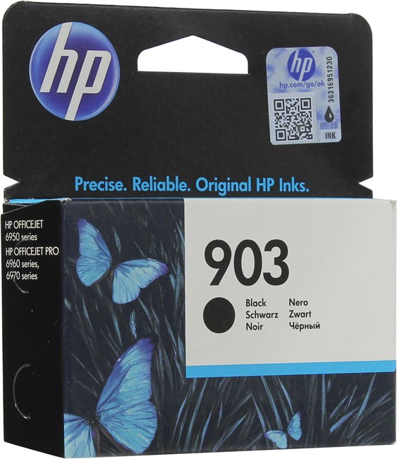 

Картридж струйный HP 903 (T6L99AE), черный, оригинальный, ресурс 300 страниц для HP HP OfficeJet 6950 / OfficeJet Pro 6960 / 6970, 903