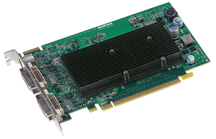 Видеокарта Matrox Millennium M9120, 512 МБ DDR2, 128bit, PCI-E, 2DVI, Retail (M9120-E512F) - фото 1