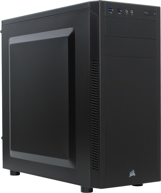 Корпус Corsair Carbide Series 100R Silent Edition, ATX, Midi-Tower, 2xUSB 3.0, черный, Без БП (CC-9011077-WW)