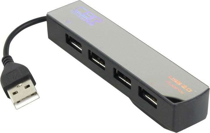 Концентратор CBR CH-123 4xUSB 20 серый 320₽