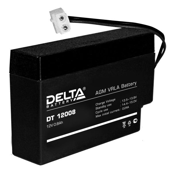 Аккумуляторная батарея для ОПС Delta DT 12008 (T13), 12V, 0.8Ah