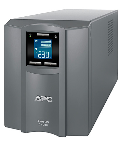 ИБП APC Smart-UPS C, 1000VA, 600W, IEC, розеток - 8, USB, серый (SMC1000I-RS)