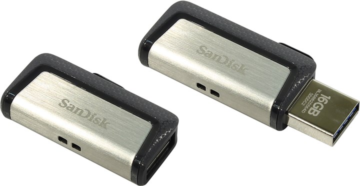 

Флешка 16Gb USB 3.1/USB Type-C Sandisk Ultra Dual Drive, черный/серебристый (SDDDC2-016G-G46), Ultra Dual Drive