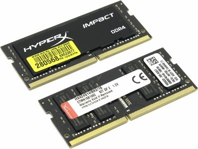Комплект памяти DDR4 SODIMM 16Gb (2x8Gb), 2400MHz Kingston (HX424S14IBK2/16)