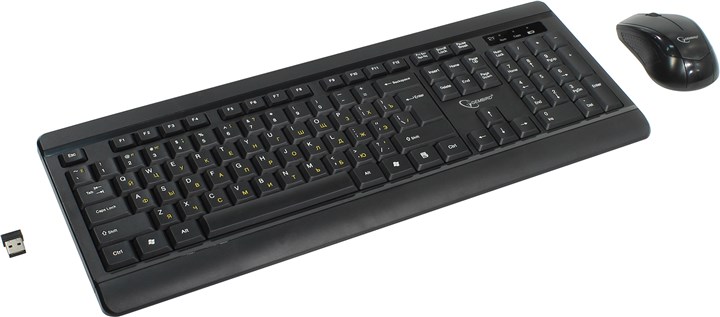 

Клавиатура + мышь Gembird KBS-8001 Black USB, беспроводная, USB, черный, KBS-8001 Black USB
