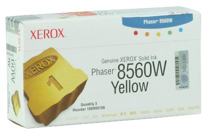Твердые чернила Xerox 108R00766, желтый, оригинальные, для Xerox Phaser 8560