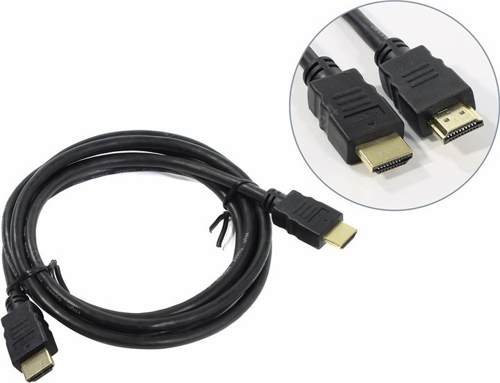 

Кабель HDMI(19M)-HDMI(19M) v2.0, 2 м, черный Telecom (TCG200-2M)