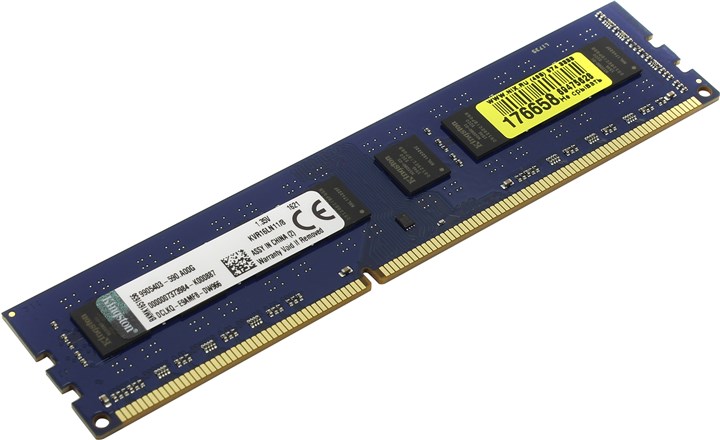 

Память DDR3L DIMM 8Gb, 1600MHz, CL11, 1.35 В, Kingston, ValueRAM (KVR16LN11/8), KVR16LN11/8