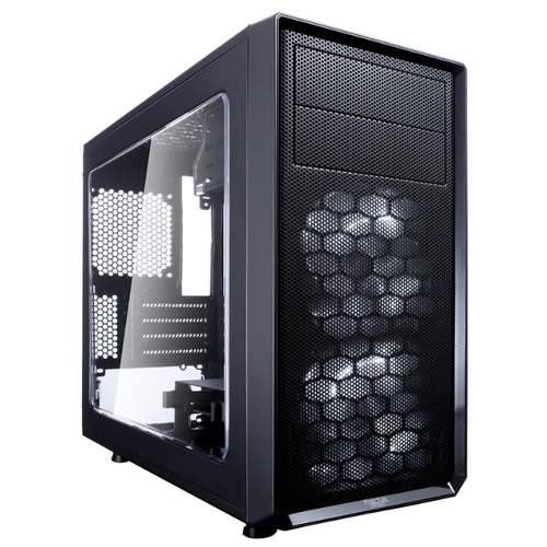 Корпус Fractal Design Focus G Mini, mATX, Mini-Tower, белая подсветка, черный, без БП (FD-CA-FOCUS-MINI-BK-W)