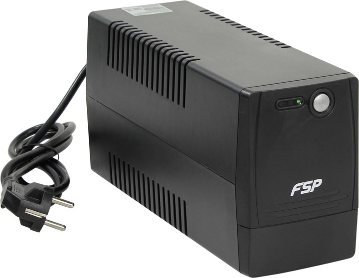 ИБП FSP DP850, 850 VA, 480 Вт, EURO, розеток - 2, черный (PPF4801301)