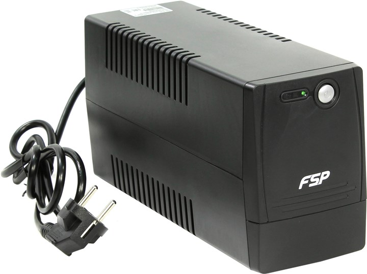 

ИБП FSP DP650, 650 VA, 360 Вт, EURO, розеток - 2, черный (PPF3601701), DP650