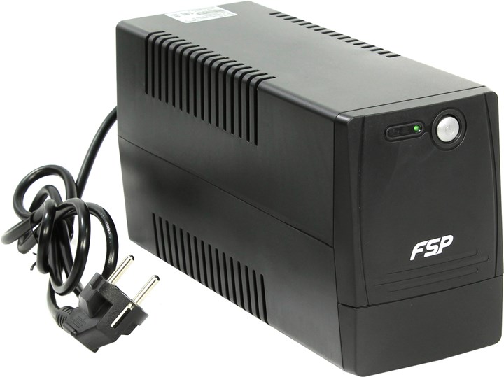 ИБП FSP DP650, 650 VA, 360 Вт, EURO, розеток - 2, черный (PPF3601701)