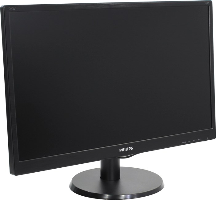 

Монитор 23.6" Philips 243V5QSBA MVA, 1920x1080 (16:9), 250cd/m2, 8ms, VGA, DVI, черный, 243V5QSBA