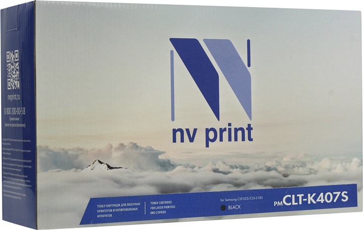 

Картридж лазерный NV Print NV-CLTK407SBk (CLT-K407S), черный, 1500 страниц, совместимый для Samsung CLP-320/325 series, CLX-3185 series