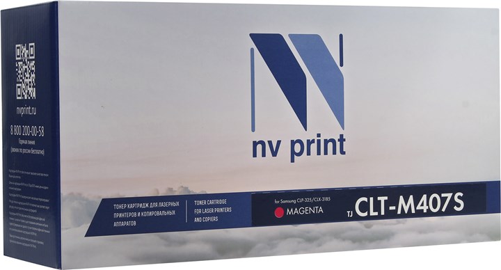 

Картридж лазерный NV Print NV-CLTM407SM (CLT-M407S), пурпурный, 1000 страниц, совместимый для Samsung CLP-320/325 series, CLX-3185 series
