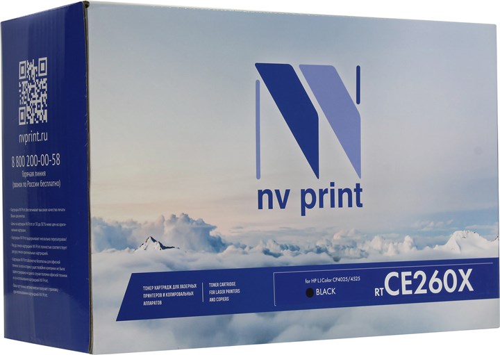 

Картридж лазерный NV Print NV-CE260XBk (649X), черный, 11000 страниц, совместимый, для CLJE CM4525dn / CP4525n / CP4525xh