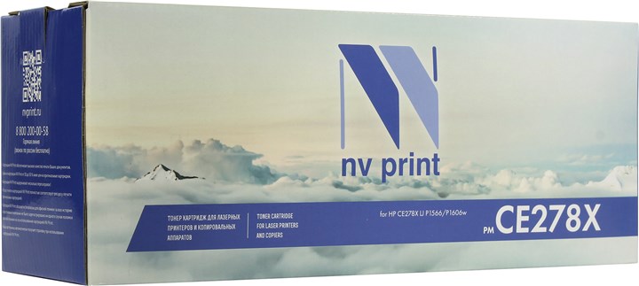 

Картридж лазерный NV Print NV-CE278X (78X/CE278X), черный, 2500 страниц, совместимый для LaserJet Pro P1566 / P1606dn / M1536dnf без чипа