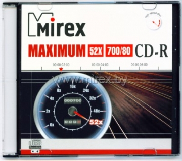 

Диск CD-R 700Mb 52x Mirex, Maximum, Slim Case (5шт)