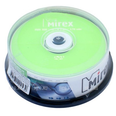 

Диск DVD-RW 4,7Gb 4x Mirex, Cake Box (25шт)