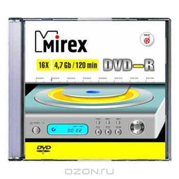 Диск DVD-R 4,7Gb 16x Mirex, Slim Case (5шт) - фото 1