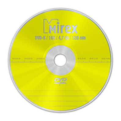 Диск DVD-R 4,7Gb 16x Mirex, Cake Box (10шт)