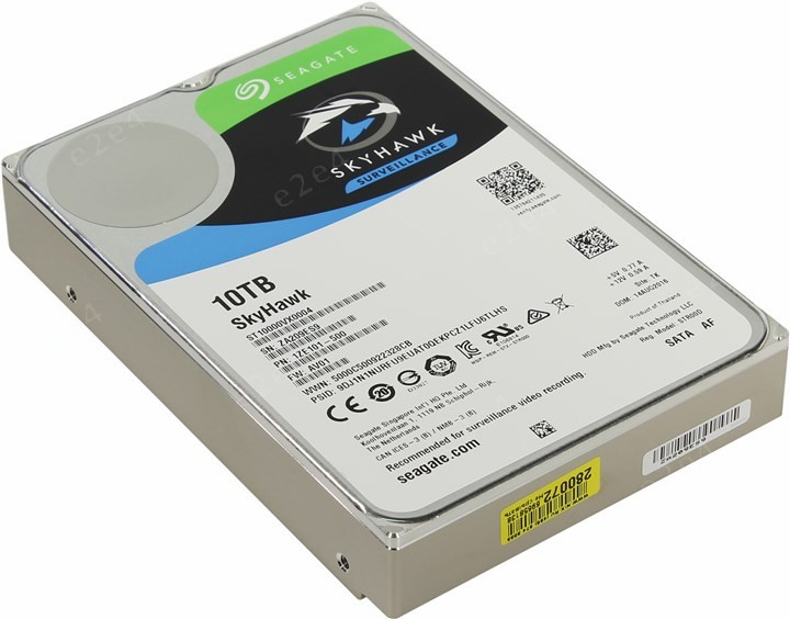 Жесткий диск (HDD) Seagate 10Tb SkyHawk Surveillance (ST10000VX0004)