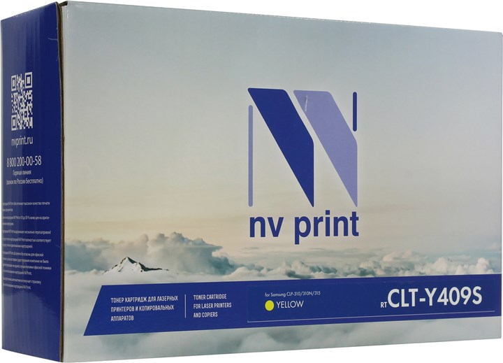 

Картридж лазерный NV Print NV-CLTY409SY (CLT-Y409S), желтый, 1000 страниц, совместимый, для Samsung CLP-310/315, CLX-317/3175
