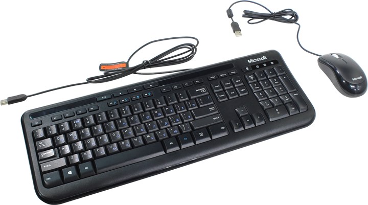 Клавиатура + мышь Microsoft Wired 600 for Business, USB, черный (3J2-00015)