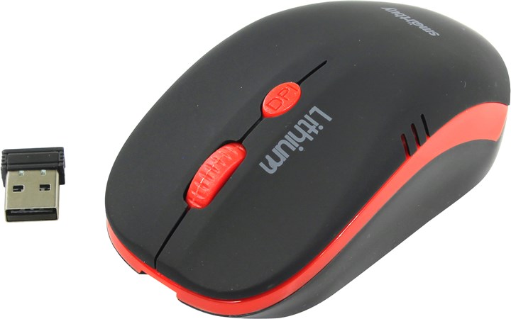 

Мышь беспроводная SmartBuy 344CAG, оптическая светодиодная, USB, черный/красный (SBM-344CAG-KR), 344CAG