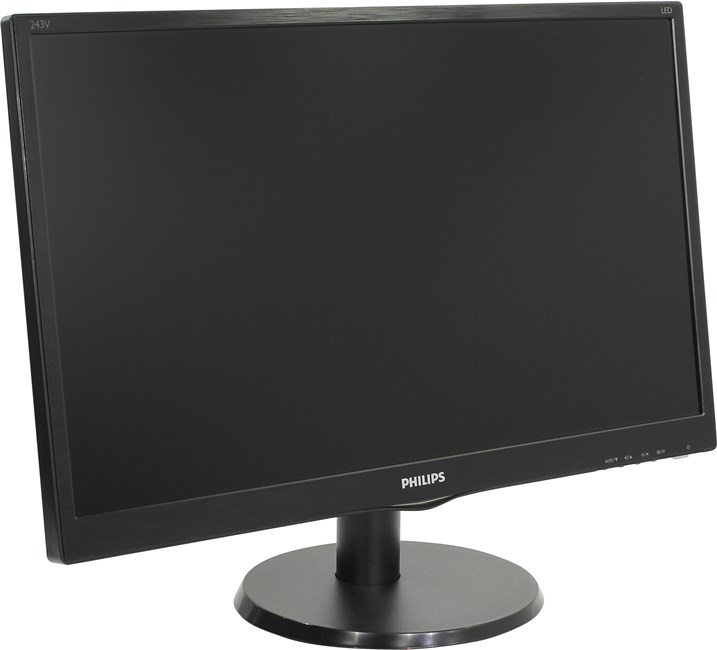 

Монитор 23.6" Philips 243V5QHABA/00 MVA, 1920x1080 (16:9), 250cd/m2, 8ms, VGA, HDMI, DVI, черный, 243V5QHABA